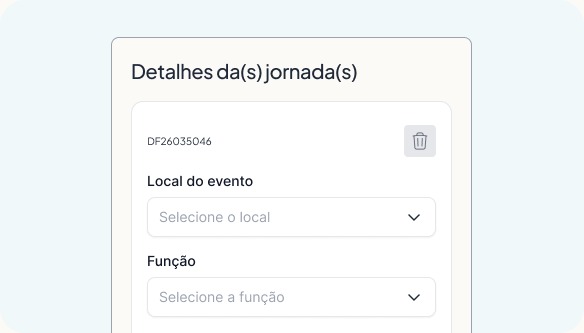 Tela da Libber para criar e acompanhar uma escala de trabalho
